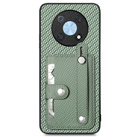 Custodia Silicone Ultra Sottile Morbida Cover con Magnetico S01D per Huawei Enjoy 50 Pro Verde