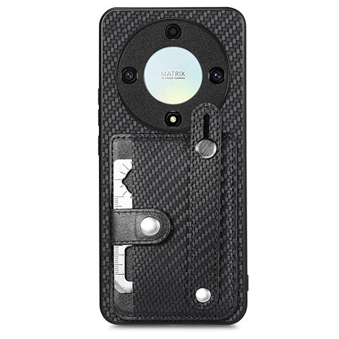 Custodia Silicone Ultra Sottile Morbida Cover con Magnetico S01D per Huawei Honor Magic5 Lite 5G Nero