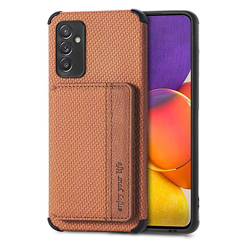 Custodia Silicone Ultra Sottile Morbida Cover con Magnetico S01D per Samsung Galaxy A05s Marrone