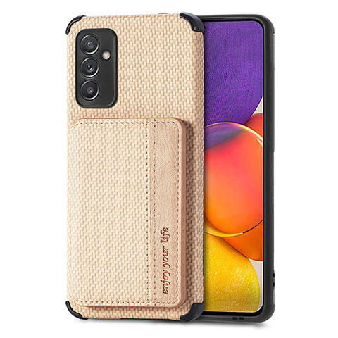 Custodia Silicone Ultra Sottile Morbida Cover con Magnetico S01D per Samsung Galaxy A05s Oro