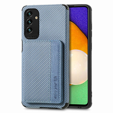 Custodia Silicone Ultra Sottile Morbida Cover con Magnetico S01D per Samsung Galaxy A13 5G Blu