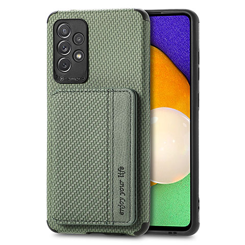 Custodia Silicone Ultra Sottile Morbida Cover con Magnetico S01D per Samsung Galaxy A52 5G Verde