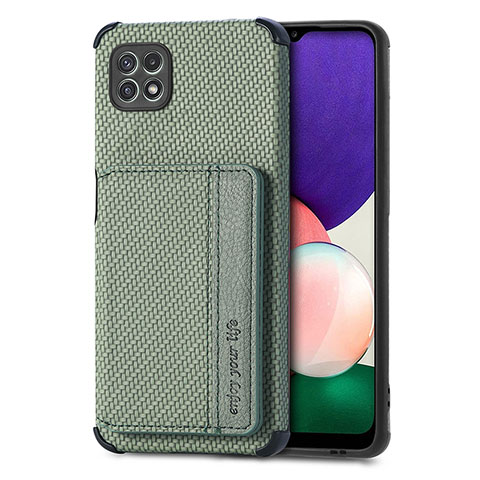 Custodia Silicone Ultra Sottile Morbida Cover con Magnetico S01D per Samsung Galaxy F42 5G Verde