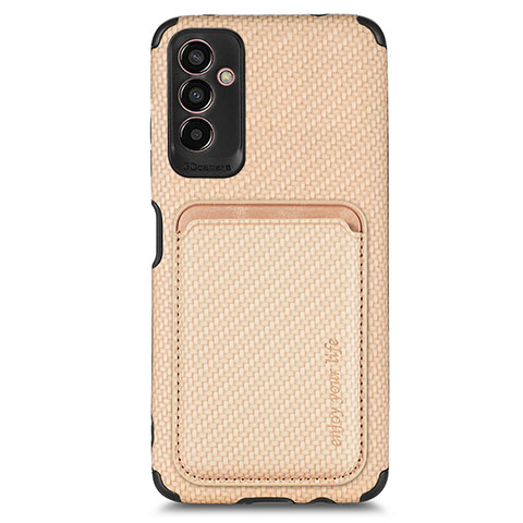 Custodia Silicone Ultra Sottile Morbida Cover con Magnetico S01D per Samsung Galaxy M13 5G Oro