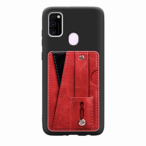 Custodia Silicone Ultra Sottile Morbida Cover con Magnetico S01D per Samsung Galaxy M21 Rosso