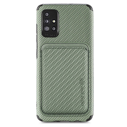 Custodia Silicone Ultra Sottile Morbida Cover con Magnetico S01D per Samsung Galaxy M40S Verde