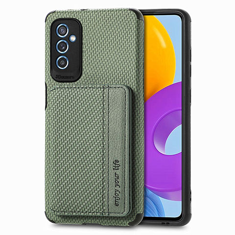 Custodia Silicone Ultra Sottile Morbida Cover con Magnetico S01D per Samsung Galaxy M52 5G Verde