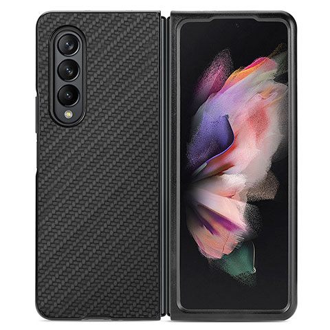 Custodia Silicone Ultra Sottile Morbida Cover con Magnetico S01D per Samsung Galaxy Z Fold4 5G Nero