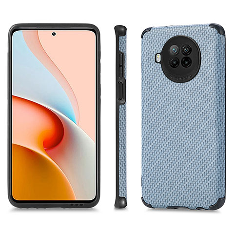 Custodia Silicone Ultra Sottile Morbida Cover con Magnetico S01D per Xiaomi Mi 10i 5G Blu