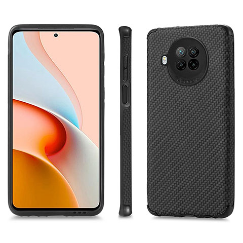 Custodia Silicone Ultra Sottile Morbida Cover con Magnetico S01D per Xiaomi Mi 10i 5G Nero