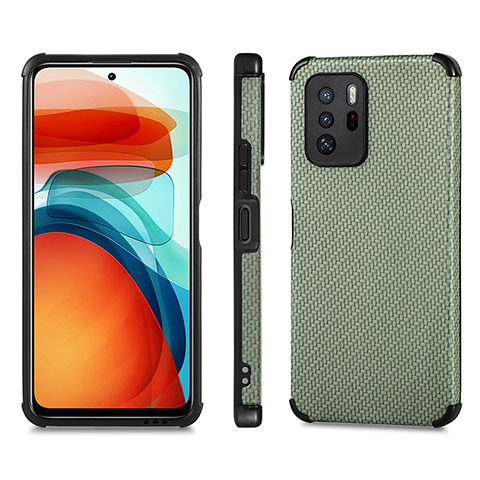 Custodia Silicone Ultra Sottile Morbida Cover con Magnetico S01D per Xiaomi Poco X3 GT 5G Verde