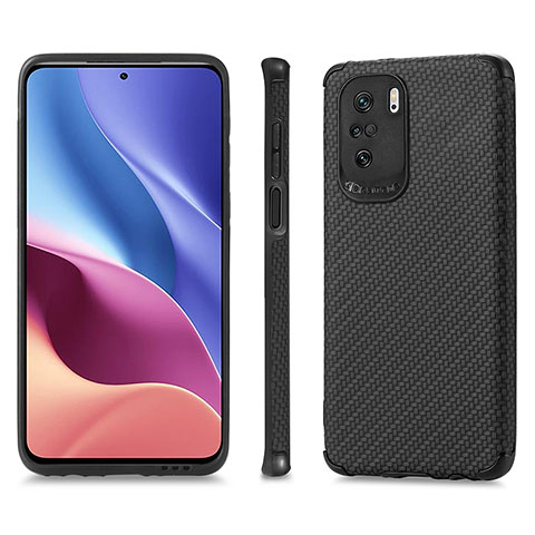 Custodia Silicone Ultra Sottile Morbida Cover con Magnetico S01D per Xiaomi Redmi K40 5G Nero