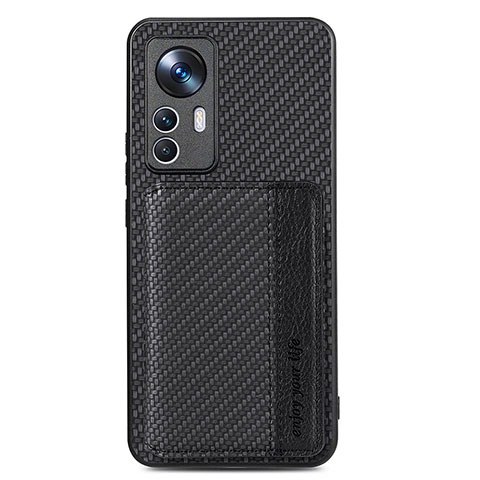 Custodia Silicone Ultra Sottile Morbida Cover con Magnetico S01D per Xiaomi Redmi K50 Ultra 5G Nero