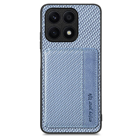 Custodia Silicone Ultra Sottile Morbida Cover con Magnetico S02D per Huawei Honor X8a 4G Blu