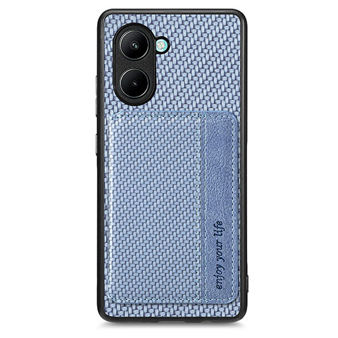 Custodia Silicone Ultra Sottile Morbida Cover con Magnetico S02D per Realme C33 (2023) Blu