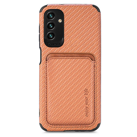 Custodia Silicone Ultra Sottile Morbida Cover con Magnetico S02D per Samsung Galaxy A04s Marrone