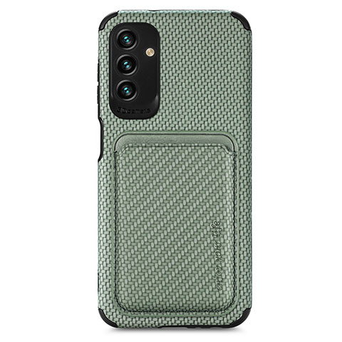 Custodia Silicone Ultra Sottile Morbida Cover con Magnetico S02D per Samsung Galaxy A04s Verde