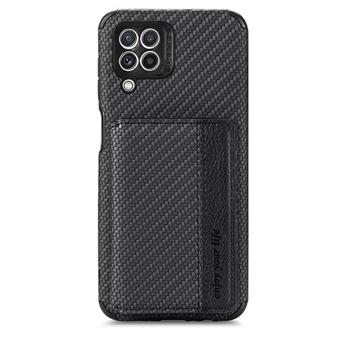 Custodia Silicone Ultra Sottile Morbida Cover con Magnetico S02D per Samsung Galaxy A22 4G Nero