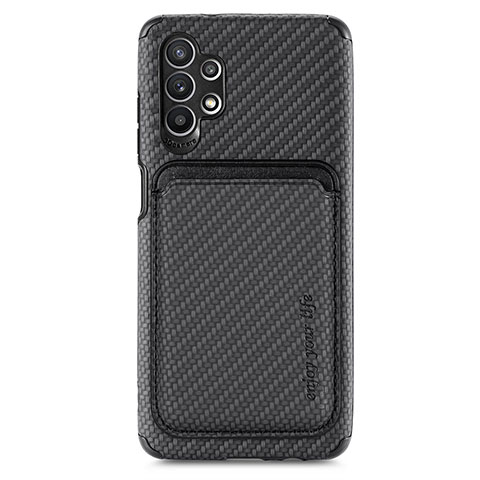 Custodia Silicone Ultra Sottile Morbida Cover con Magnetico S02D per Samsung Galaxy A32 5G Nero