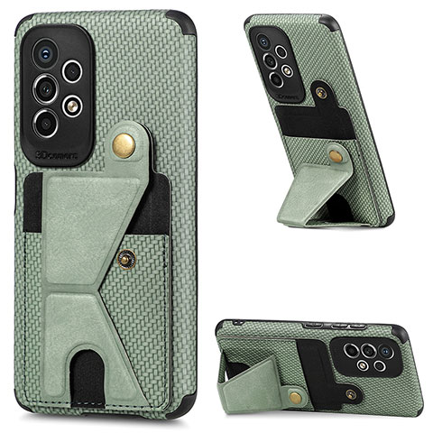 Custodia Silicone Ultra Sottile Morbida Cover con Magnetico S02D per Samsung Galaxy A73 5G Verde