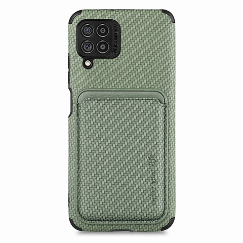 Custodia Silicone Ultra Sottile Morbida Cover con Magnetico S02D per Samsung Galaxy F62 5G Verde