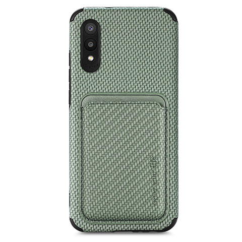 Custodia Silicone Ultra Sottile Morbida Cover con Magnetico S02D per Samsung Galaxy M02 Verde