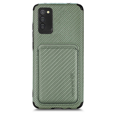 Custodia Silicone Ultra Sottile Morbida Cover con Magnetico S02D per Samsung Galaxy M02s Verde