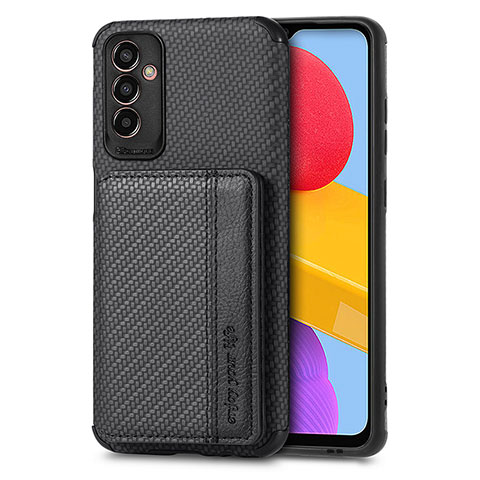 Custodia Silicone Ultra Sottile Morbida Cover con Magnetico S02D per Samsung Galaxy M13 5G Nero