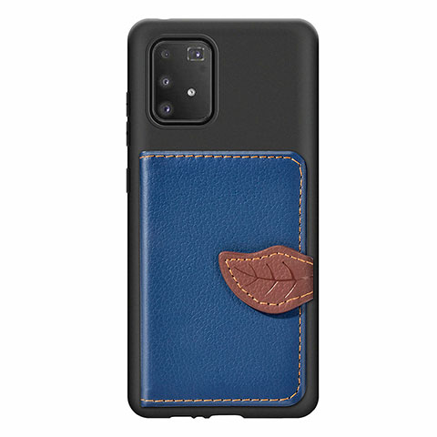 Custodia Silicone Ultra Sottile Morbida Cover con Magnetico S02D per Samsung Galaxy S10 Lite Blu