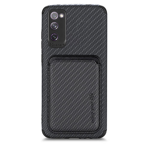 Custodia Silicone Ultra Sottile Morbida Cover con Magnetico S02D per Samsung Galaxy S20 FE (2022) 5G Nero