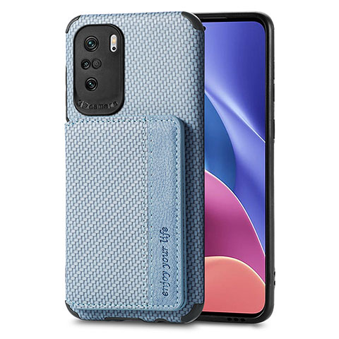 Custodia Silicone Ultra Sottile Morbida Cover con Magnetico S02D per Xiaomi Mi 11i 5G Blu