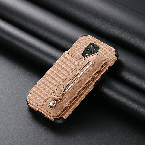 Custodia Silicone Ultra Sottile Morbida Cover con Magnetico S02D per Xiaomi Poco M2 Pro Oro