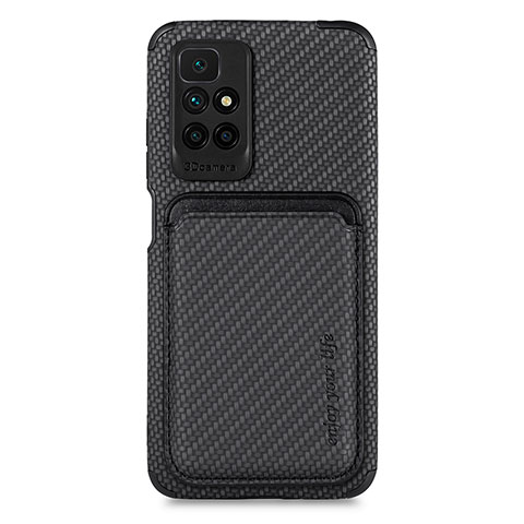 Custodia Silicone Ultra Sottile Morbida Cover con Magnetico S02D per Xiaomi Redmi Note 11 4G (2021) Nero