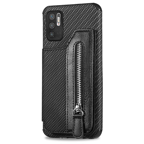 Custodia Silicone Ultra Sottile Morbida Cover con Magnetico S02D per Xiaomi Redmi Note 11 SE 5G Nero