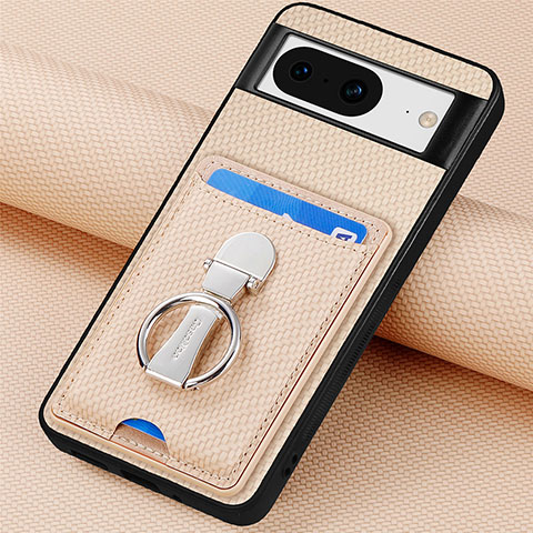 Custodia Silicone Ultra Sottile Morbida Cover con Magnetico S03D per Google Pixel 8 5G Oro