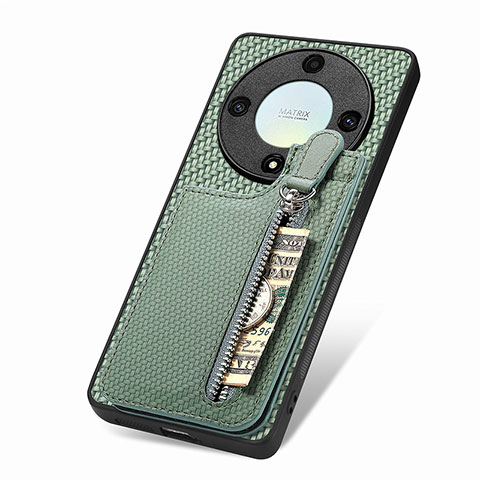 Custodia Silicone Ultra Sottile Morbida Cover con Magnetico S03D per Huawei Honor Magic5 Lite 5G Verde