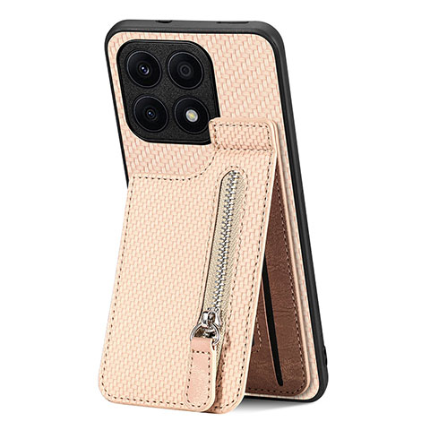 Custodia Silicone Ultra Sottile Morbida Cover con Magnetico S03D per Huawei Honor X8a 4G Oro