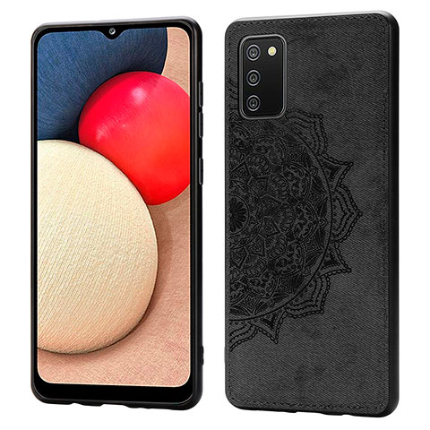 Custodia Silicone Ultra Sottile Morbida Cover con Magnetico S03D per Samsung Galaxy A03s Nero