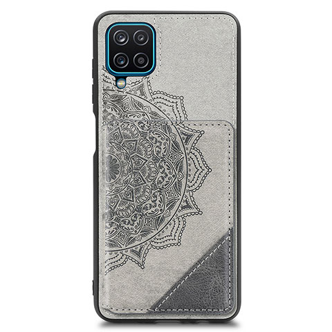 Custodia Silicone Ultra Sottile Morbida Cover con Magnetico S03D per Samsung Galaxy A12 5G Grigio