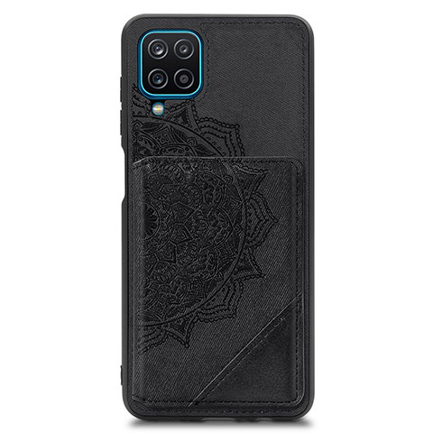 Custodia Silicone Ultra Sottile Morbida Cover con Magnetico S03D per Samsung Galaxy A12 5G Nero