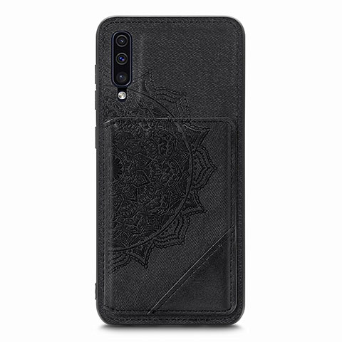 Custodia Silicone Ultra Sottile Morbida Cover con Magnetico S03D per Samsung Galaxy A30S Nero