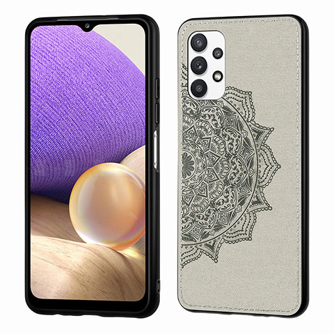 Custodia Silicone Ultra Sottile Morbida Cover con Magnetico S03D per Samsung Galaxy A32 5G Grigio