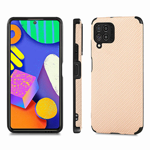 Custodia Silicone Ultra Sottile Morbida Cover con Magnetico S03D per Samsung Galaxy F62 5G Oro