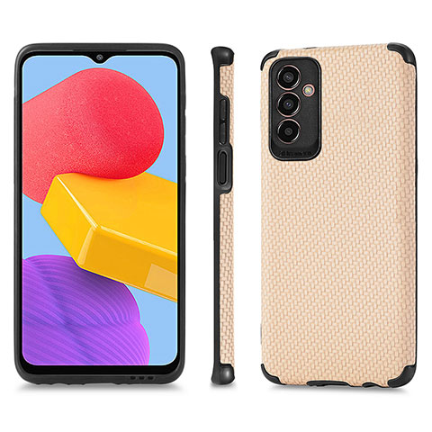 Custodia Silicone Ultra Sottile Morbida Cover con Magnetico S03D per Samsung Galaxy M13 5G Oro