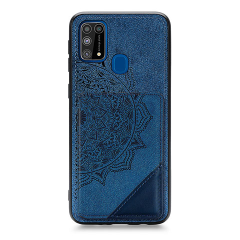 Custodia Silicone Ultra Sottile Morbida Cover con Magnetico S03D per Samsung Galaxy M31 Prime Edition Blu