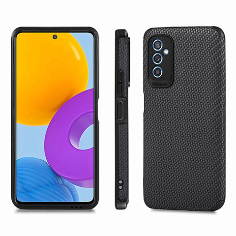 Custodia Silicone Ultra Sottile Morbida Cover con Magnetico S03D per Samsung Galaxy M52 5G Nero