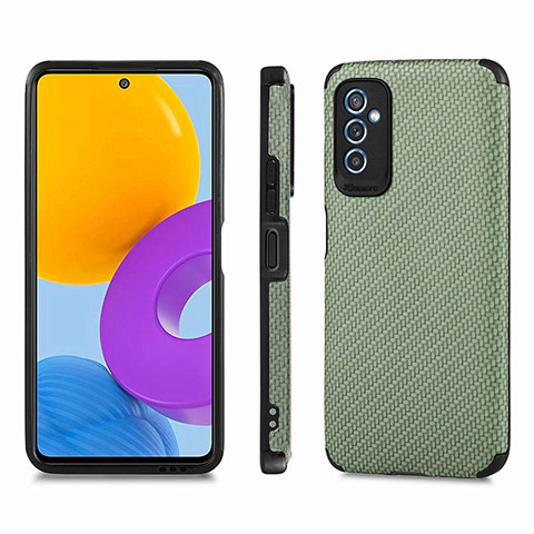 Custodia Silicone Ultra Sottile Morbida Cover con Magnetico S03D per Samsung Galaxy M52 5G Verde