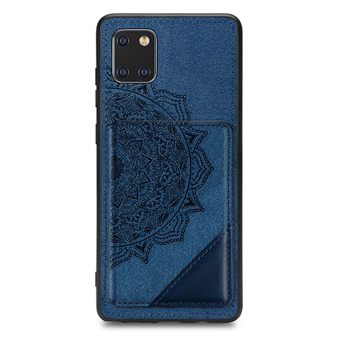 Custodia Silicone Ultra Sottile Morbida Cover con Magnetico S03D per Samsung Galaxy M60s Blu