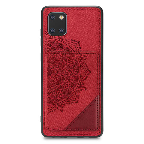 Custodia Silicone Ultra Sottile Morbida Cover con Magnetico S03D per Samsung Galaxy Note 10 Lite Rosso