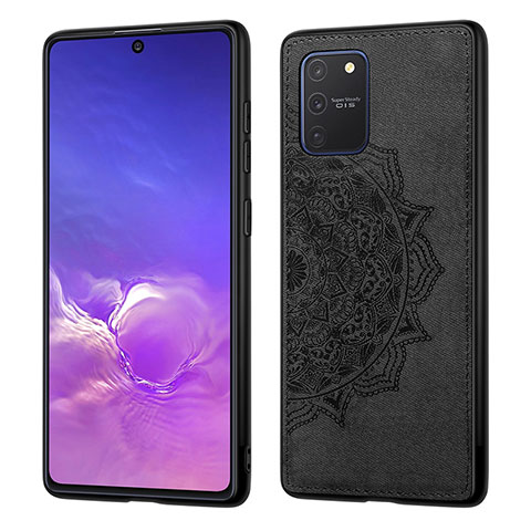 Custodia Silicone Ultra Sottile Morbida Cover con Magnetico S03D per Samsung Galaxy S10 Lite Nero